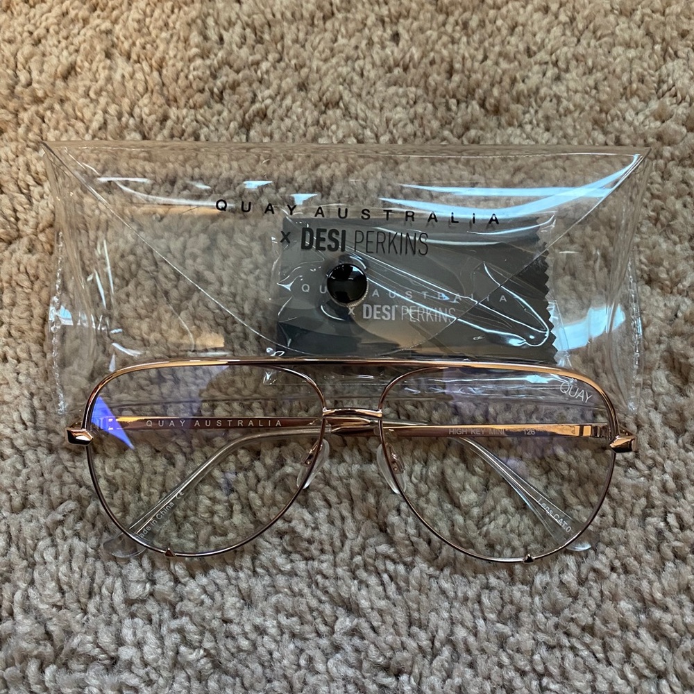 Blue Light gold aviator glasses